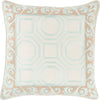 Tan, Seafoam, Light Beige / 18" x 18"