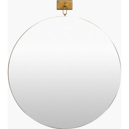 Belladay Accent Mirror by Livabliss in antiqued silver gray. Made from manufactured wood in a unique style.