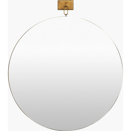 Belladay Accent Mirror by Livabliss in antiqued silver gray. Made from manufactured wood in a unique style.