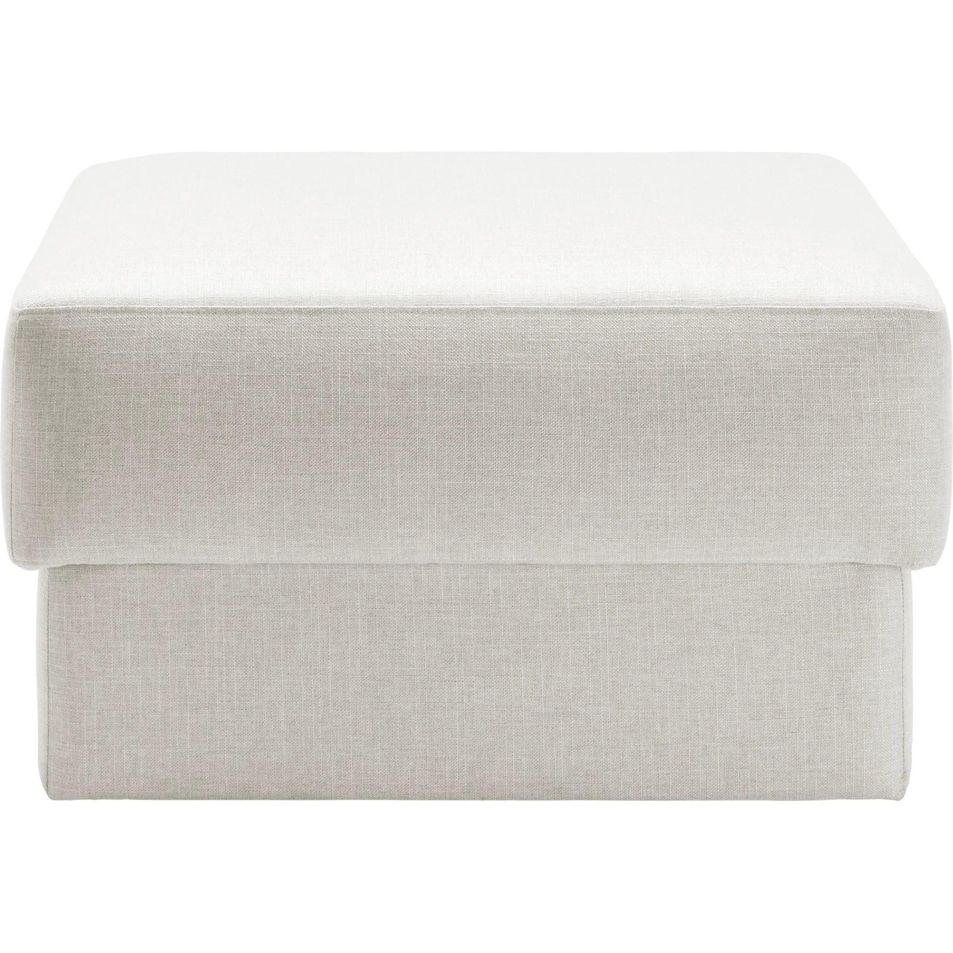 Beldon Large Ottoman by Surya in clear, off-white. Made from polyester, plywood, foam, dacron in a transitional style.