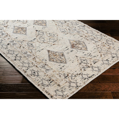 Bremen Rug - 29467 by Surya in cream, gray, charcoal, black, brown, yellow. Made from 100% wool in a unique style.