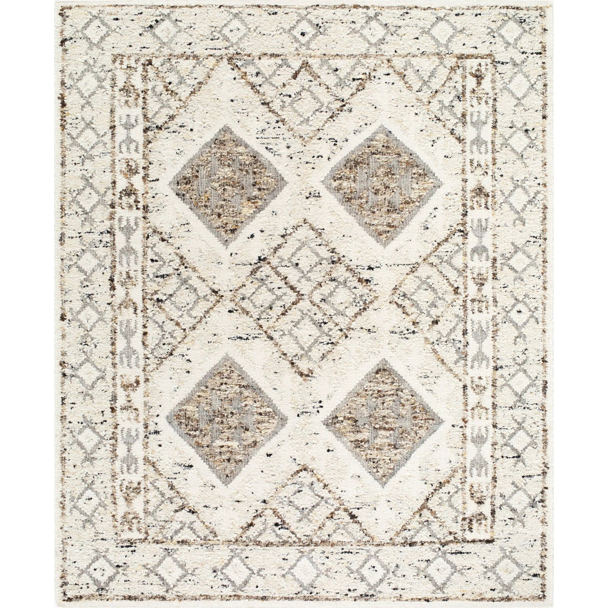 Bremen Rug - 29467 by Surya in cream, gray, charcoal, black, brown, yellow. Made from 100% wool in a unique style.
