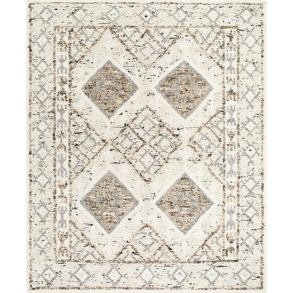 Bremen Rug - 29467 by Surya in cream, gray, charcoal, black, brown, yellow. Made from 100% wool in a unique style.