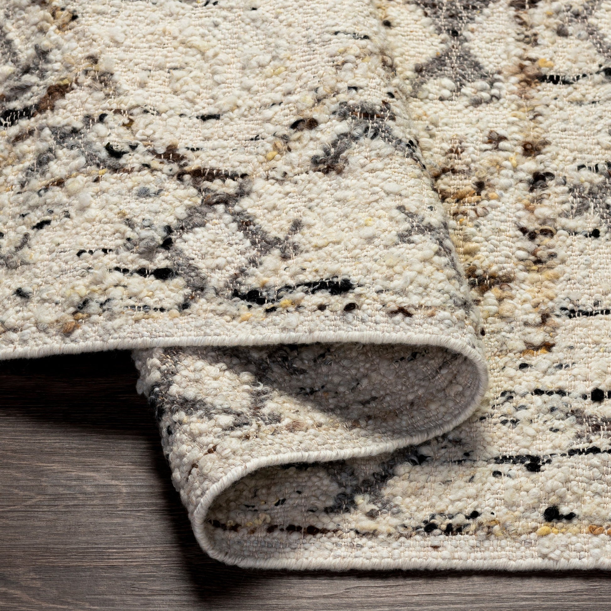 Bremen Rug - 29467 by Surya in cream, gray, charcoal, black, brown, yellow. Made from 100% wool in a unique style.