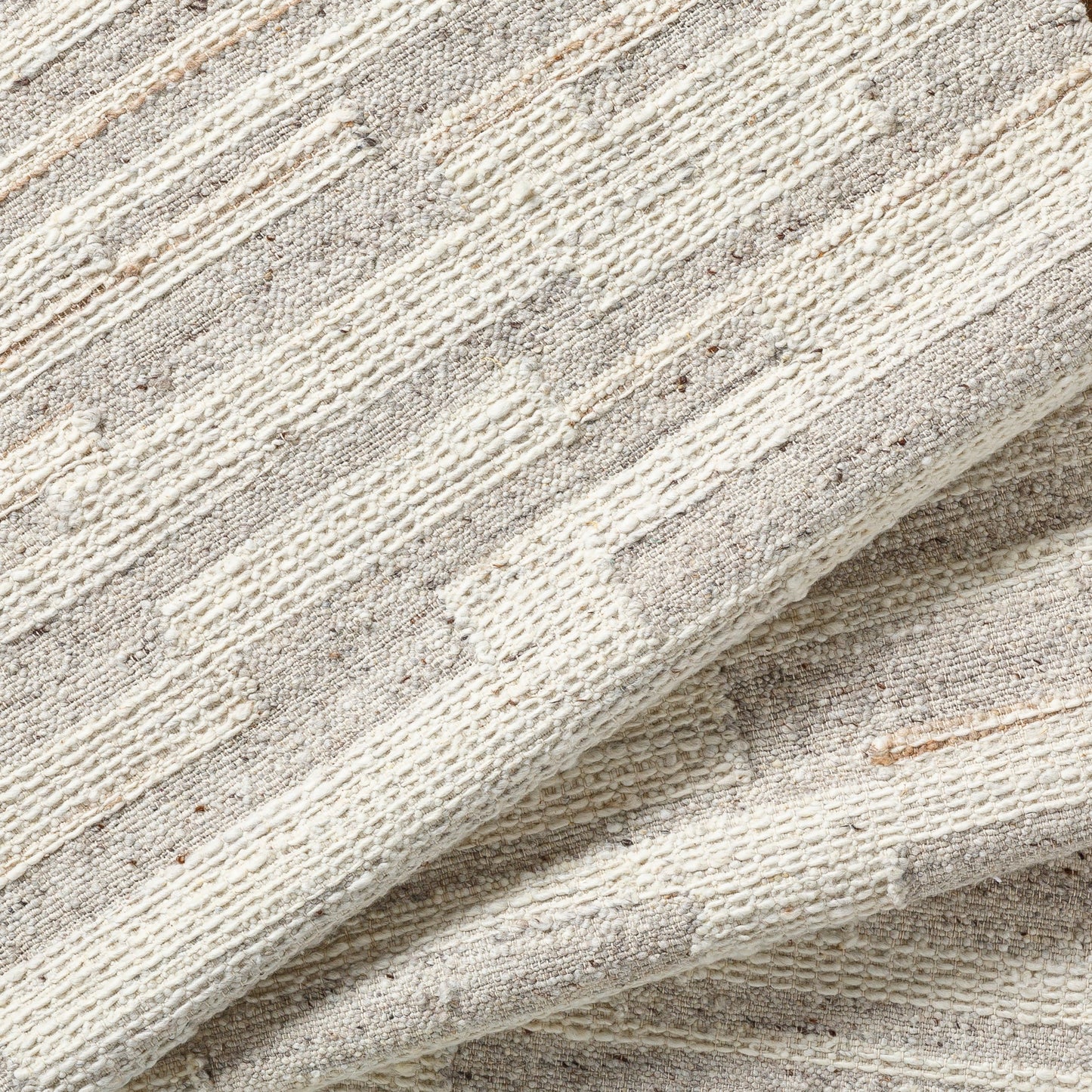 003 SI-1826281,SI-1826282,SI-1826283,SI-1826284 | Closeup | Bremen Rug - 29468 by Surya in cream, light slate, light beige, brown, gray. Made from 100% wool in a unique style.