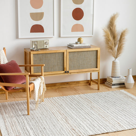 Bremen Rug by Surya in cream, light gray, beige. Made from 100% wool in a modern style.