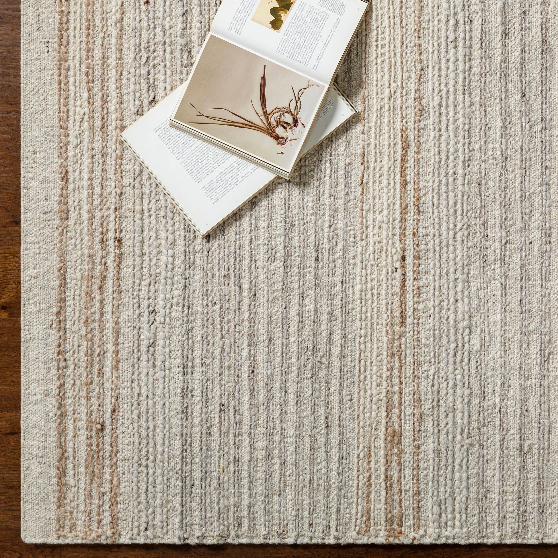 Bremen Rug by Surya in cream, light slate, light beige, brown. Made from 100% wool in a modern style.