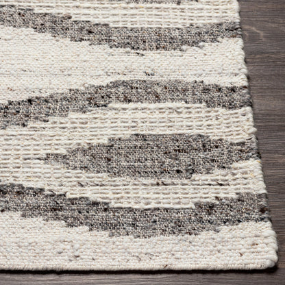 Bremen Rug - 29470 by Surya in cream, gray, charcoal, brown. Made from 100% wool in a unique style.