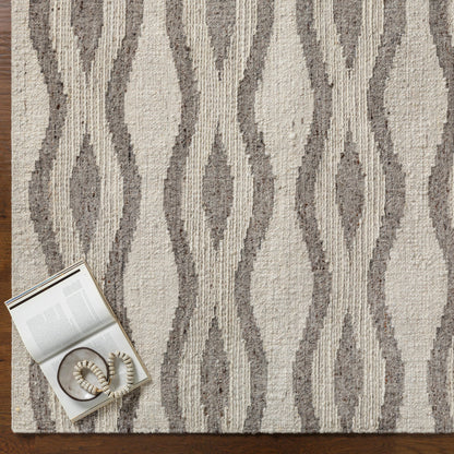 Bremen Rug - 29470 by Surya in cream, gray, charcoal, brown. Made from 100% wool in a unique style.