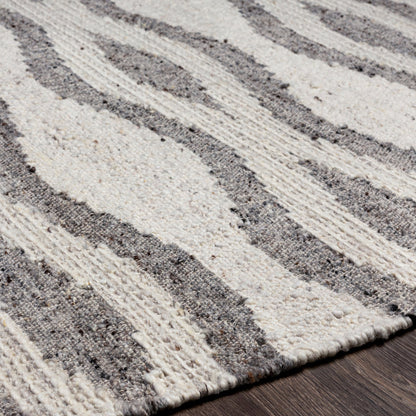 Bremen Rug - 29470 by Surya in cream, gray, charcoal, brown. Made from 100% wool in a unique style.
