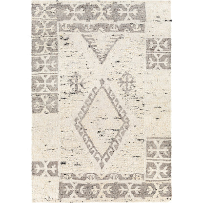 Bremen Rug - 29471 by Surya in cream, gray, charcoal, black. Made from unique in a unique style.