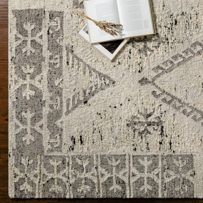 Bremen Rug - 29471 by Surya in cream, gray, charcoal, black. Made from unique in a unique style.