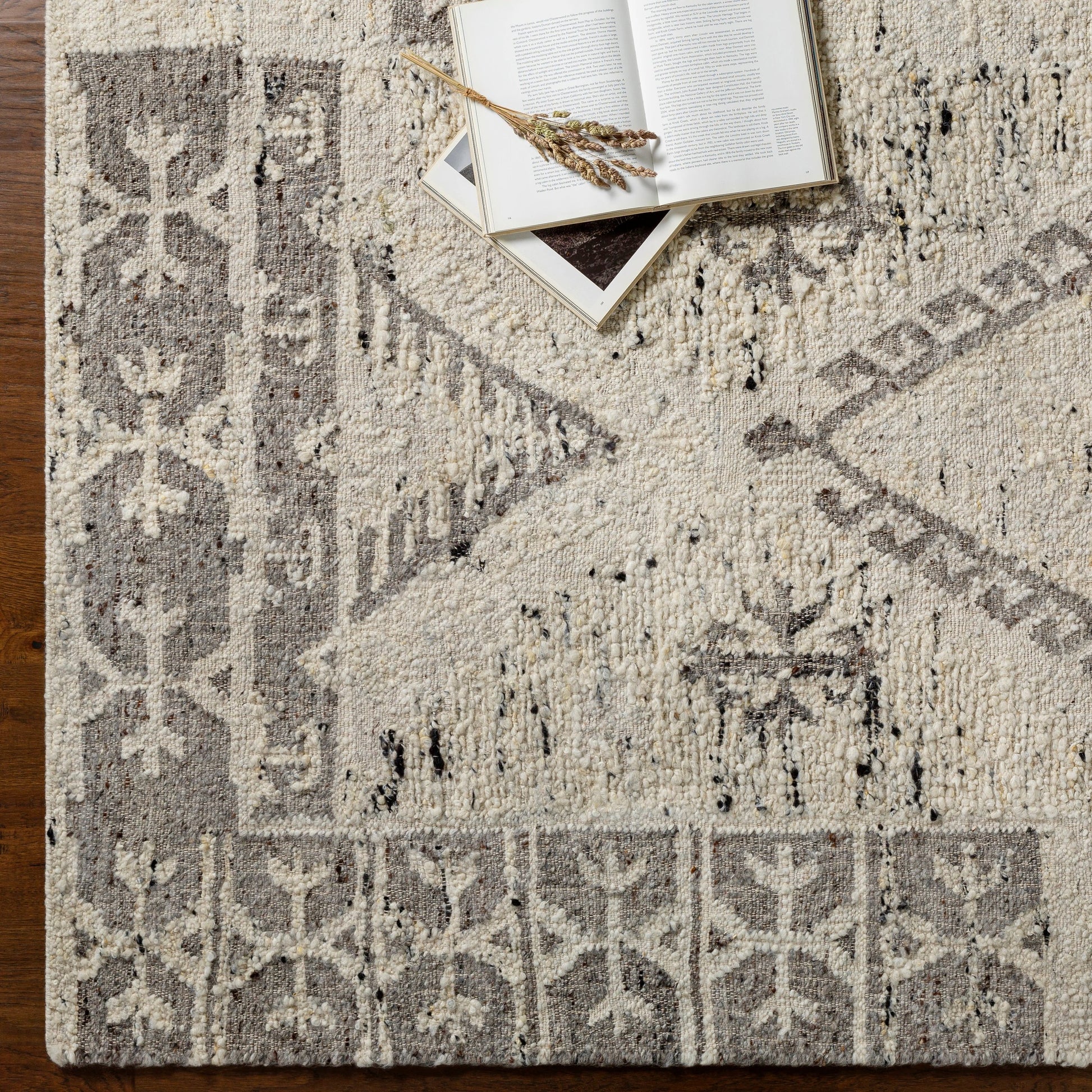 Bremen Rug - 29471 by Surya in cream, gray, charcoal, black. Made from unique in a unique style.