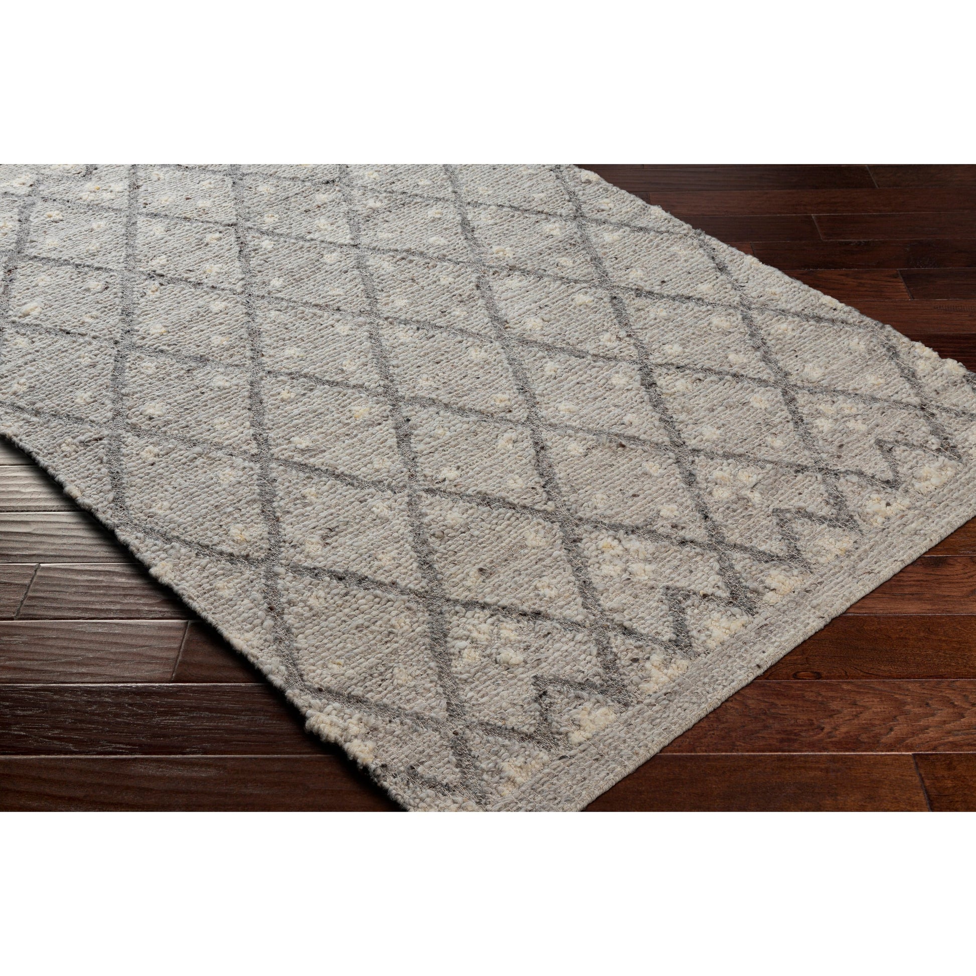 Bremen Rug - 29472 by Surya in light slate, cream, gray, charcoal, brown. Made from 100% wool in a unique style.