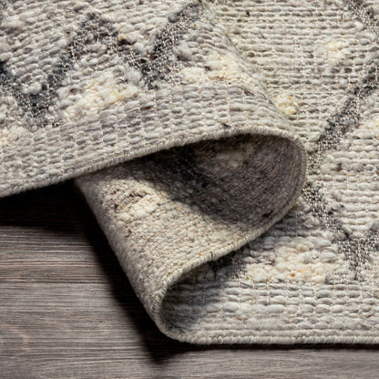 Bremen Rug - 29472 by Surya in light slate, cream, gray, charcoal, brown. Made from 100% wool in a unique style.