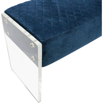 Tribecca Bench by Pasargad Home. Made from acrylic, velvet in a modern style.