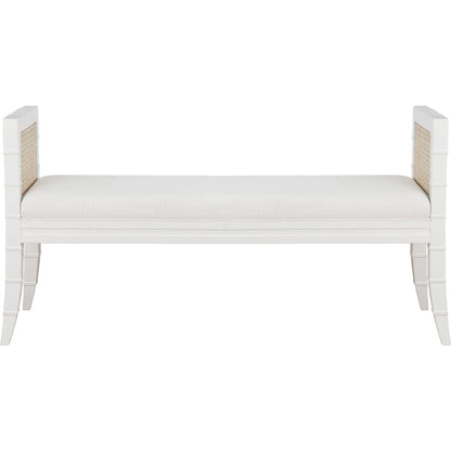 Benedict Square Edge Bamboo Detail Bench by Worlds Away. Made from unique in a cottage & farmhouse style.