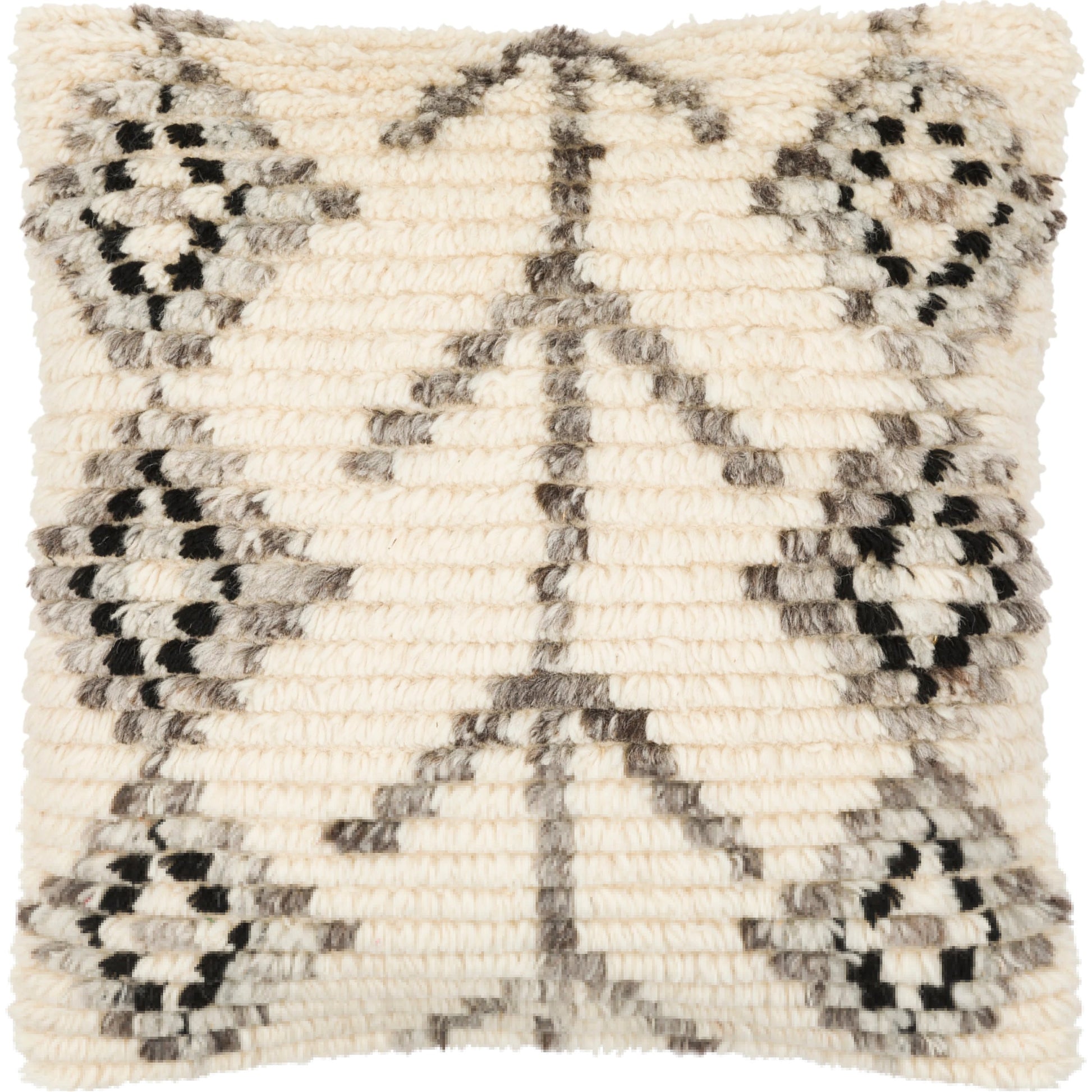 Benisouk Pillow - 18078 by Surya in gray, light beige. Made from 100% wool, 100% cotton in a eclectic & global style.