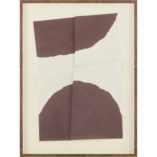 Between III Framed Art by Surya in dark red and distressed, matte. Made from canvas, polystyrene in a unique style.