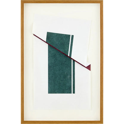 Between II Framed Art by Surya in dark green and distressed, matte. Made from canvas, polystyrene in a unique style.