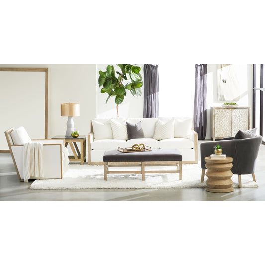 Bevel Mirror by Essentials For Living in natural gray. Made from solid acacia, acacia veneer, glass in a transitional style.