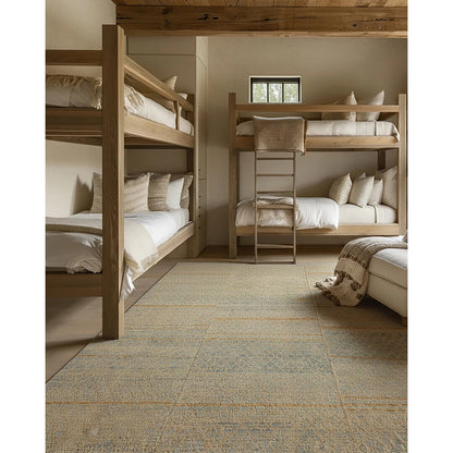 Bezem BEZ08 Rug by Jaipur Living in blue, tan, beige. Made from 100% wool in a unique style.