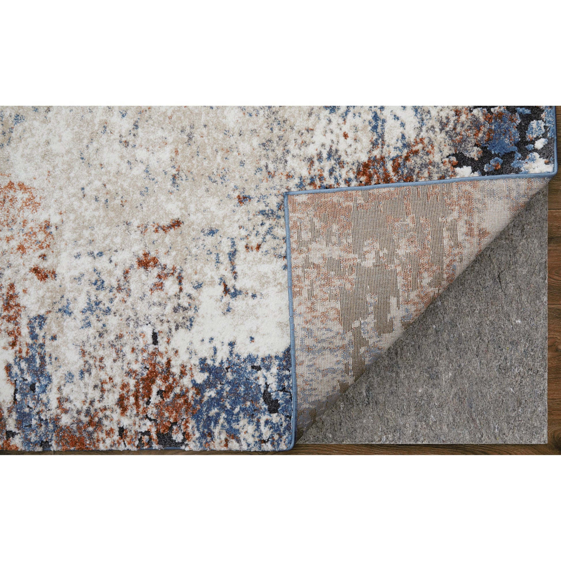 Gilmore Rug - 39MNF by Feizy in ivory, blue, taupe. Made from polypropylene in a unique style.