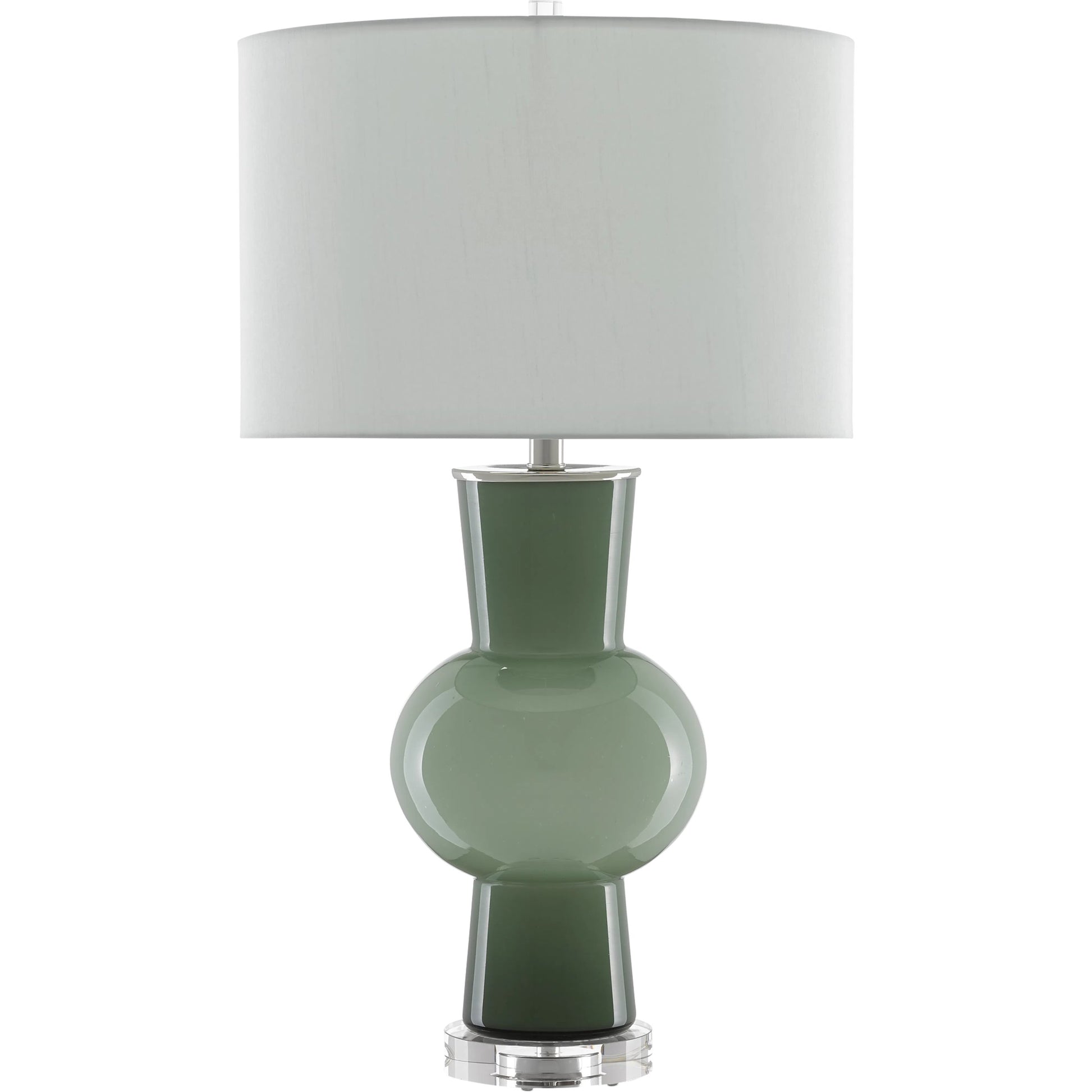 Duende Table Lamp by Currey and Company. Made from glass, optic crystal in a eclectic & global style.