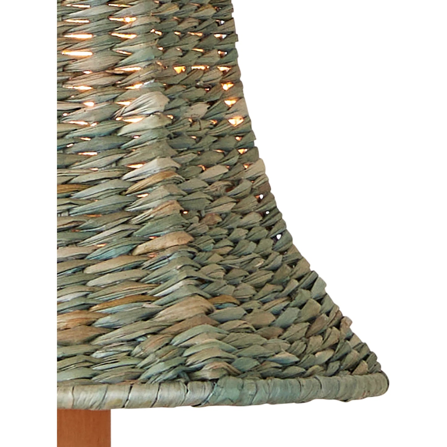 011 SI-2193226 | Closeup | Bell Chandelier Shade by Currey and Company. Made from seagrass in a cottage & farmhouse style.