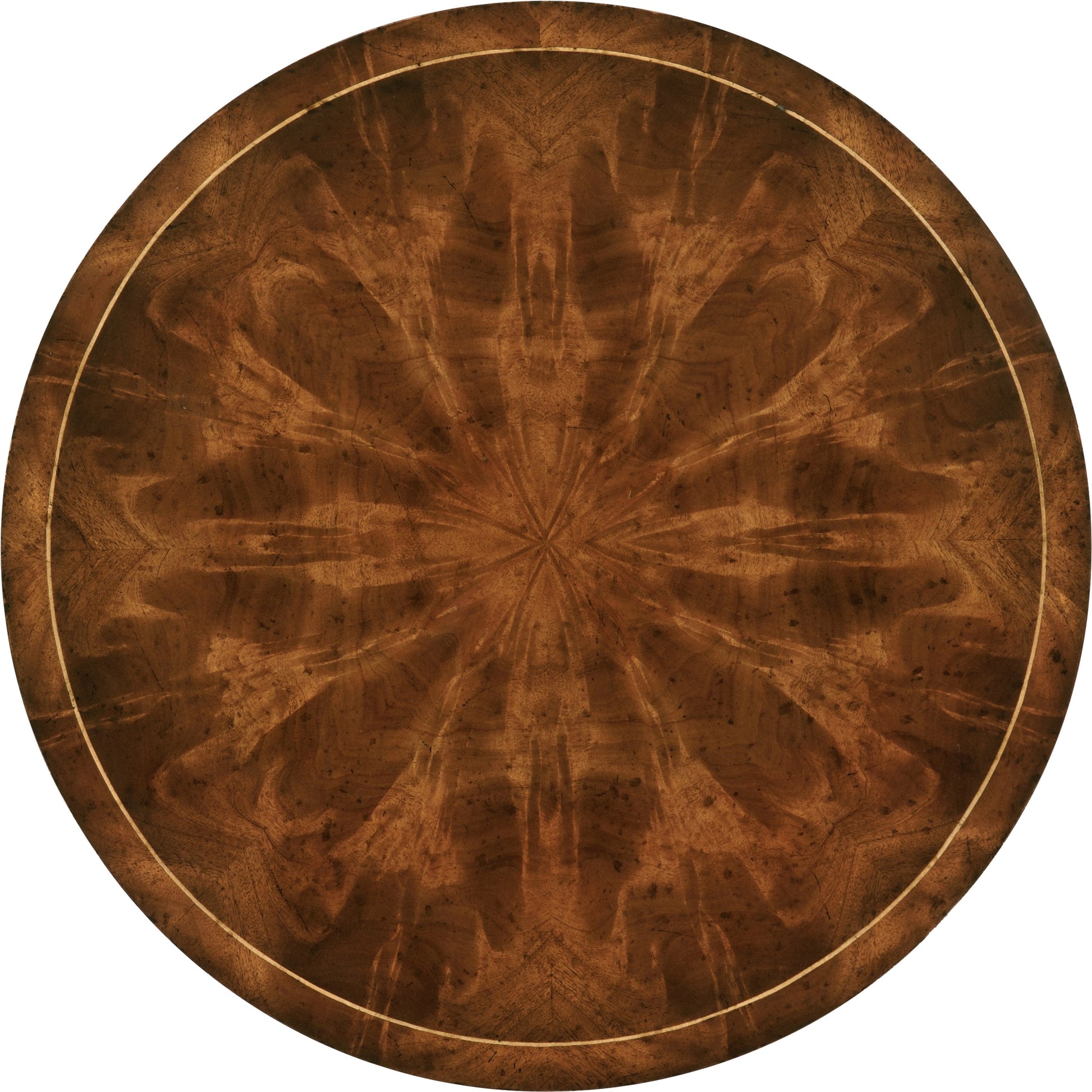Buckingham Round Mahogany Side Table by Jonathan Charles in brown and light antique mahogany. Made from acacia in a traditional style.