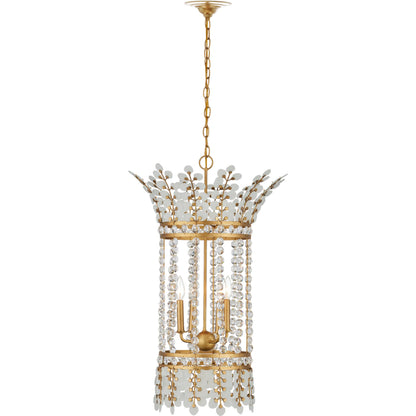 Bradshaw Lantern by Currey and Company in frosted, clear, brass. Made from glass, crystal, wrought iron in a traditional style.