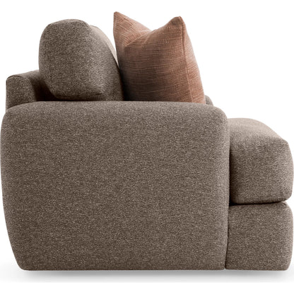 Cameron Fabric Swivel Chair by Bernhardt in brown. Made from fabric in a unique style.