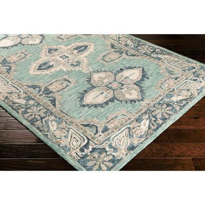 Bonifate Rug - 22104 by Surya in aqua, denim. Made from 100% wool in a unique style.