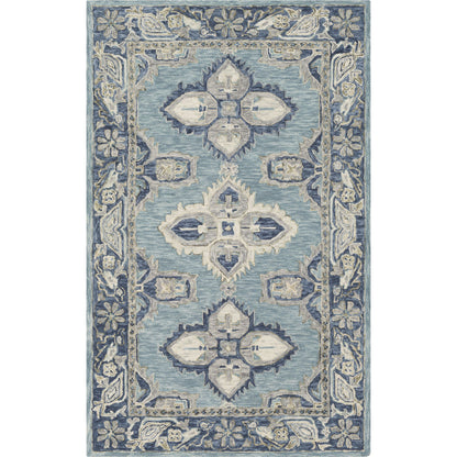 Bonifate Rug - 22104 by Surya in aqua, denim. Made from 100% wool in a unique style.