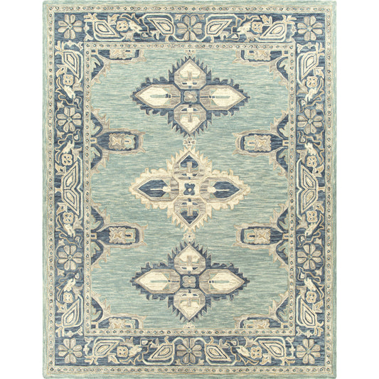 Bonifate Rug - 22104 by Surya in aqua, denim. Made from 100% wool in a unique style.
