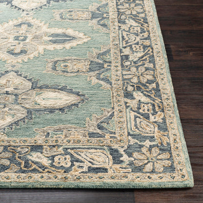 Bonifate Rug - 22104 by Surya in aqua, denim. Made from 100% wool in a unique style.
