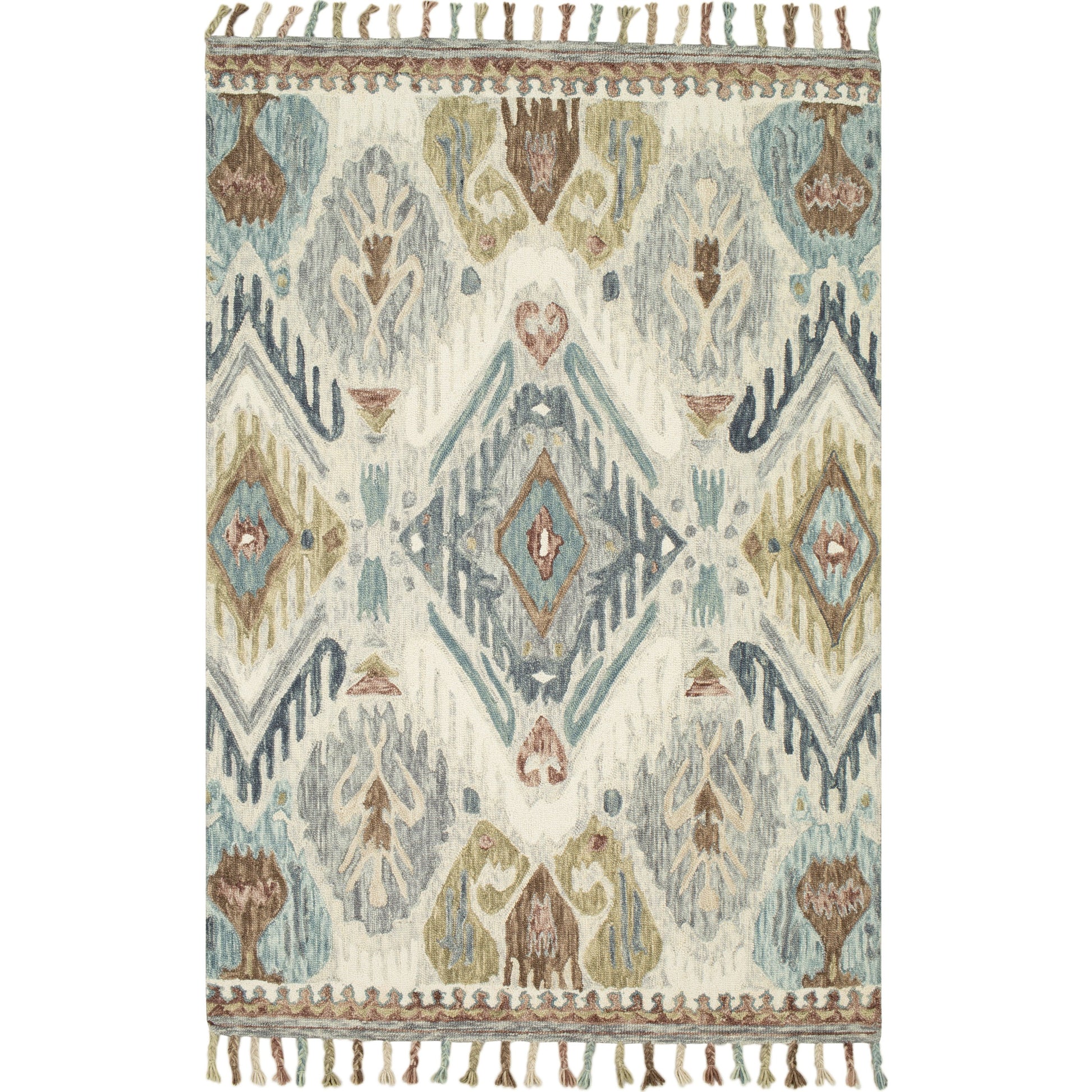 Bonifate Rug - 23117 by Surya in teal, light pink, rose, light beige, burnt orange. Made from 100% wool in a unique style.