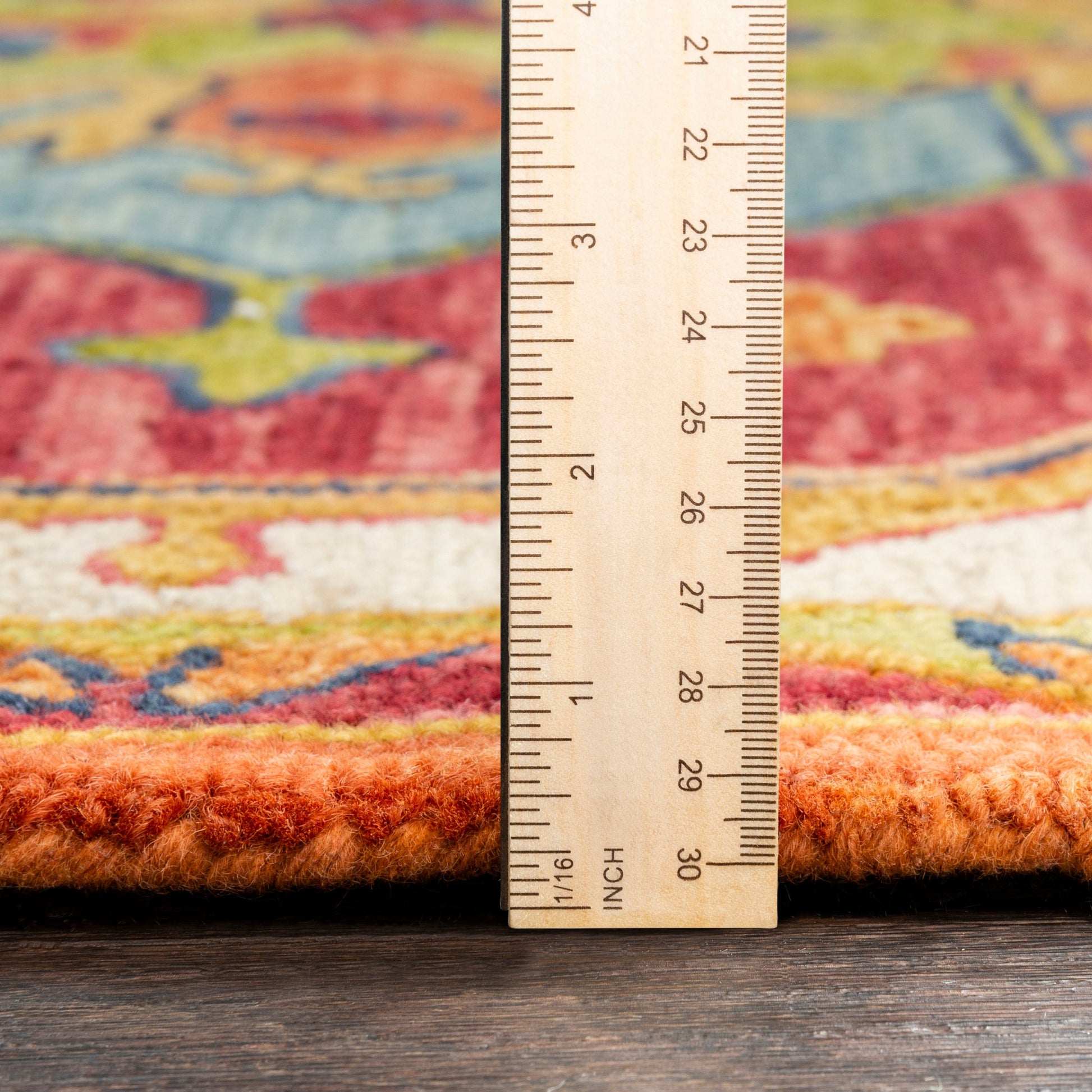 Bonifate Rug - 23266 by Surya in dark blue, blue, rust, mustard, light olive. Made from 100% wool in a unique style.
