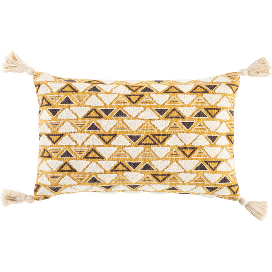 Binga Pillow - 7473 by Surya in cream, mustard. Made from 100% cotton in a eclectic & global style.