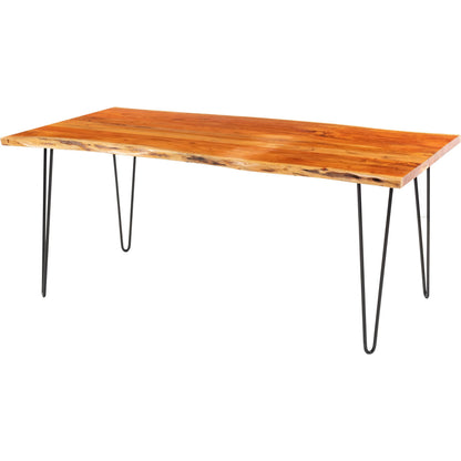 Table by Surya in black, brown. Made from top: wood, base: metal in a modern style.