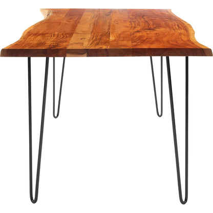 Table by Surya in black, brown. Made from top: wood, base: metal in a modern style.
