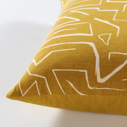 Bogolani Pillow - 26455 by Surya in mustard, cream. Made from 100% cotton in a eclectic & global style.