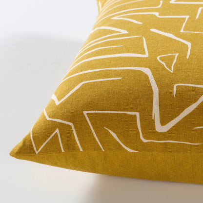 Bogolani Pillow - 26455 by Surya in mustard, cream. Made from 100% cotton in a eclectic & global style.