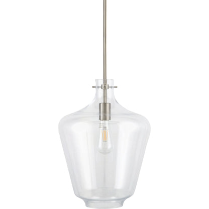 Begur Pendant by Livabliss in clear, metallic nickel. Made from iron, glass in a unique style.