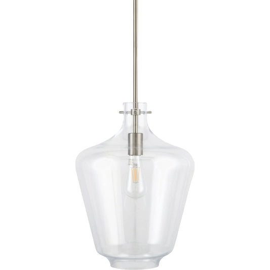Begur Pendant by Livabliss in clear, metallic nickel. Made from iron, glass in a unique style.