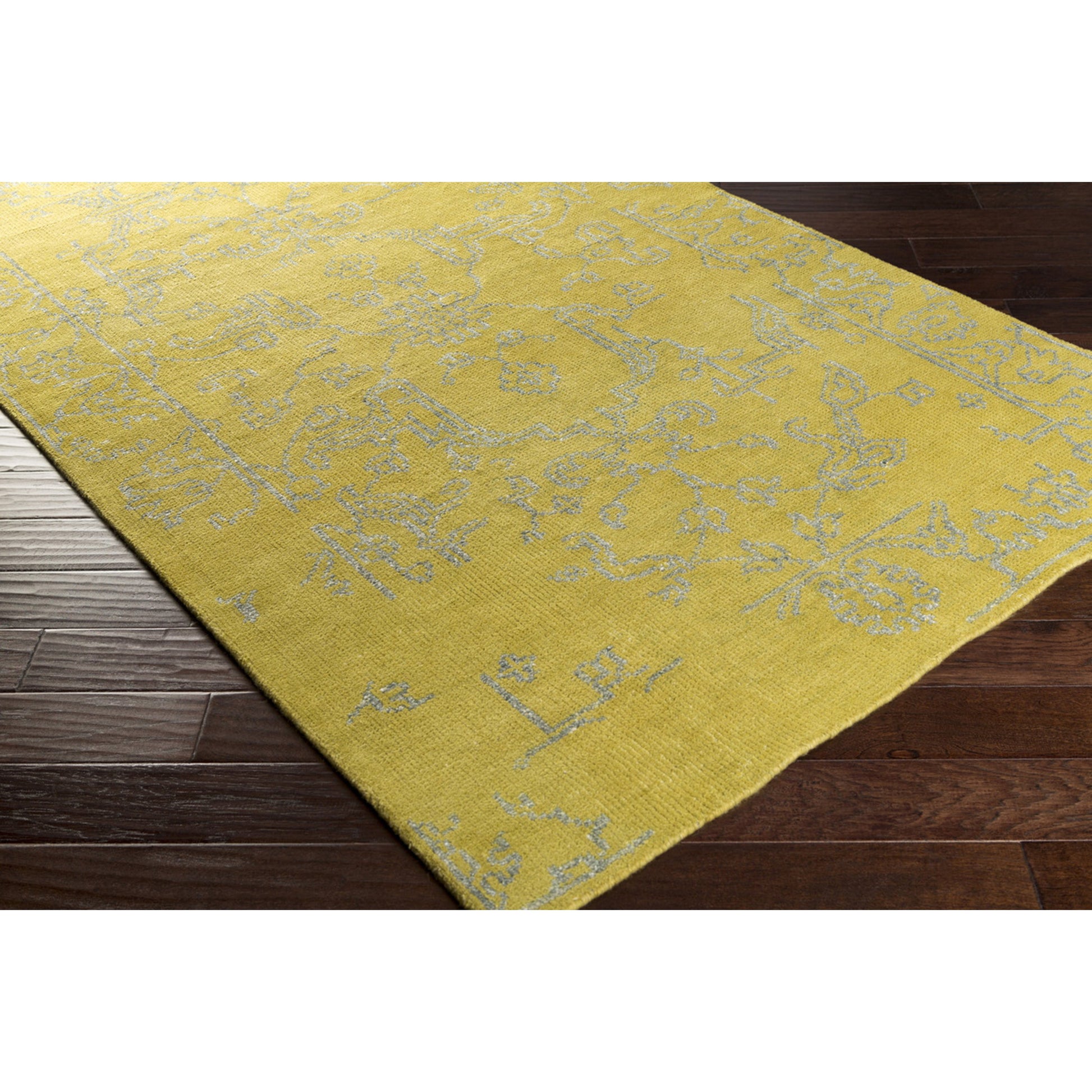 Bagras BGR-6002 Rug by Surya in olive, slate. Made from 50% bamboo, 20% cotton, 30% wool in a unique style.