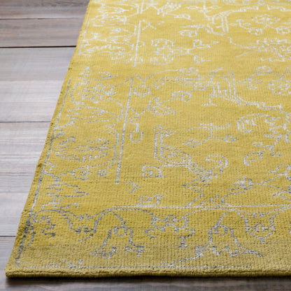 Bagras BGR-6002 Rug by Surya in olive, slate. Made from 50% bamboo, 20% cotton, 30% wool in a unique style.