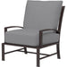 La Jolla Outdoor Club Chair by Sunset West in browns. Made from aluminum in a modern style.