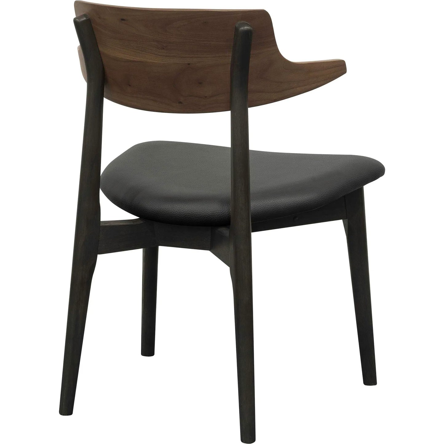 002 SI-2257761 | Additional Silo | Billings Dining Chair (Set of 2) by Surya in black, brown. Made from faux leather, oak, wood veneer, polyurethane foam, polyester, polyfill in a modern style.
