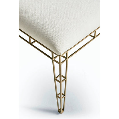 Xo Side Chair (Set of 2) by Jonathan Charles in beige and bronze. Made from stainless steel, foam, fabric in a traditional style.
